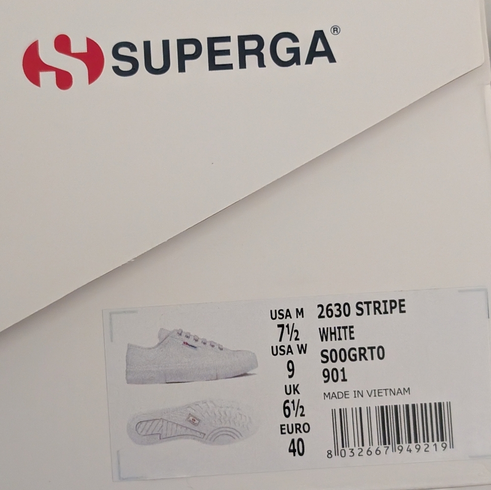 Superga Men's Crisp White Sneakers - Picture 5 of 5